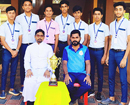 Puttur: Football team of St Philomena PU College bags winners’ trophy